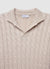 Maglia a trecce con collo derby