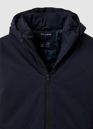 Short technical jacket with hood