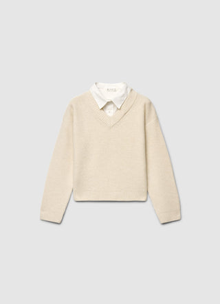 Maglia con colletto a camicia