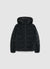 Short fitted padded jacket with hood