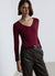 Long-sleeve body with V-neckline
