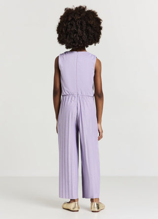 Long jumpsuit with luminescent effect