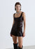 Top animalier con scollo ampio