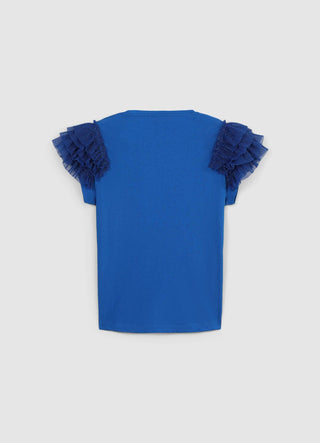 T-shirt maniche tulle