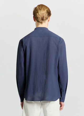Camicia coreana a tinta unita