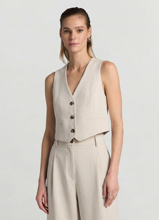 Gilet corto con bottoni