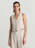Gilet corto con bottoni
