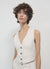 Solid colour crop waistcoat