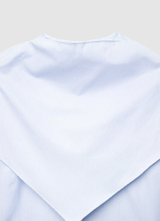 Striped fabric bandana collar blouse