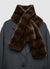 Cappotto monopetto con sciarpa similpelliccia