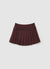 Skort a pieghe con cintura