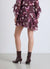 Jupe mini à volants avec imprimé floral
