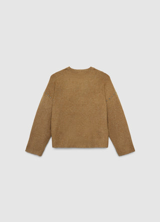 Pull col rond avec clous