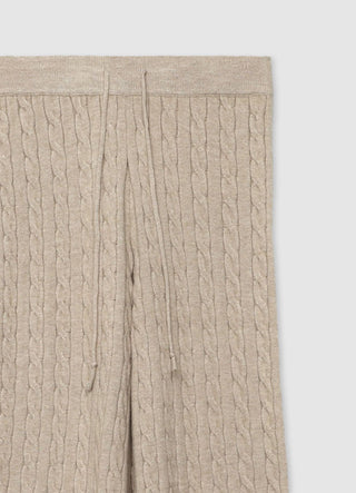 Braided palazzo trousers