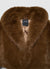 Crop jacket with plush effect and notched collar