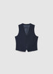 Gilet a tinta unita con bottoni - S
