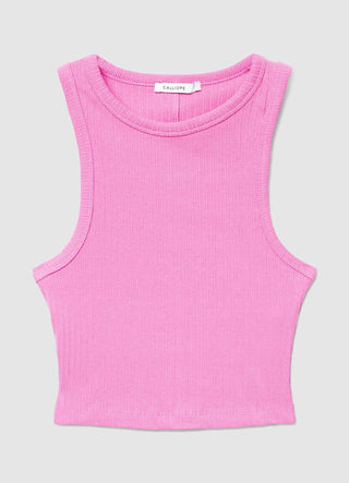 Gerippter Crop-Top im Ruderer-Stil