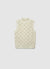 Knitted vest with a shiny openwork effect