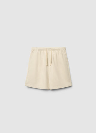 Linen blend jogger shorts