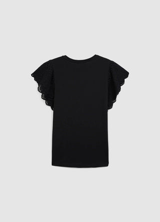 Sangallo ruffle T-shirt