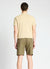 Uni-T-Shirt mit Serafino-Kragen