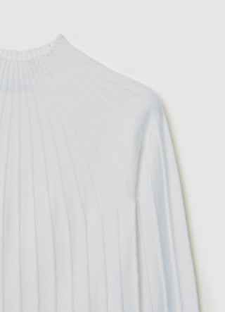 Maglia a coste con collo perkins