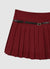 Pleated trousers with belt