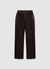 Pantaloni straight in similpelle intrecciata