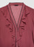 Camicia con rouches e profili a contrasto