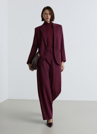 Einreihiger Blazer in Uni-Farbe