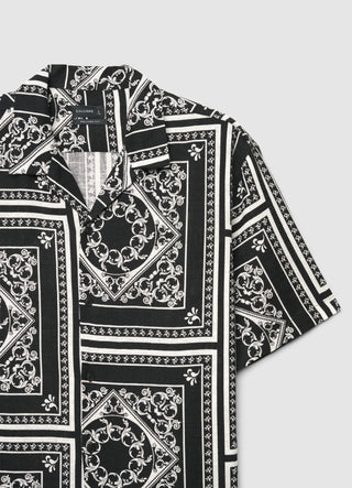 Camicia bowling con stampa