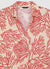 Linen-blend patterned short dress