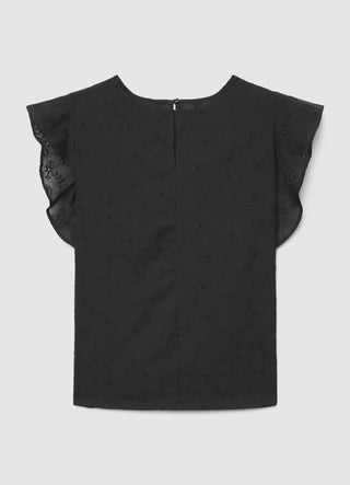 Blusa sangallo maniche rouches