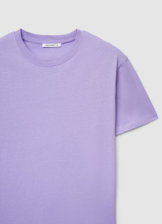 T-shirt a tinta unita con girocollo