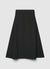 Long flared skirt in a solid colour