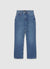 Jeans mit geradem Bein und hoher Taille