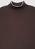 High-neck sweater with contrast trim