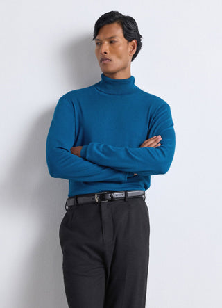 Einfarbiger Rollkragenpullover