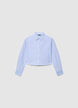 Camicia crop oxford a tinta unita - XS