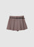 Plaid pleated skort with belt