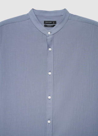 Camicia coreana a tinta unita
