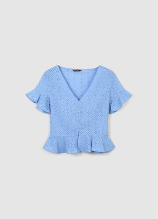 Camicia rouches sangallo