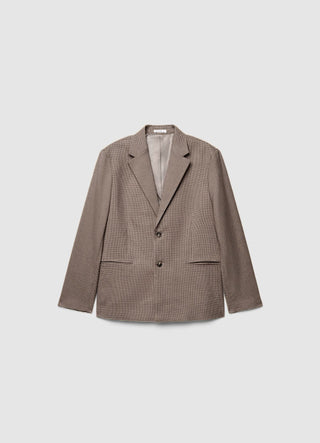 Giacca monopetto boxy a quadri