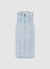 Long sheath dress in solid-colour denim