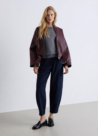 Solid colour balloon trousers