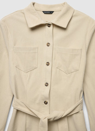 Vestito camicia effetto velluto