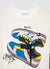 T-shirt with sneaker print and appliqués