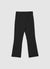 Cropped flare trousers in satin leather
