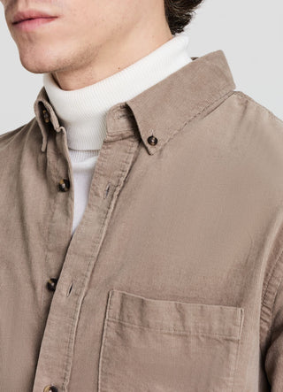 Camicia effetto velluto con tasca