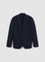 Linen-blend single-breasted jacket